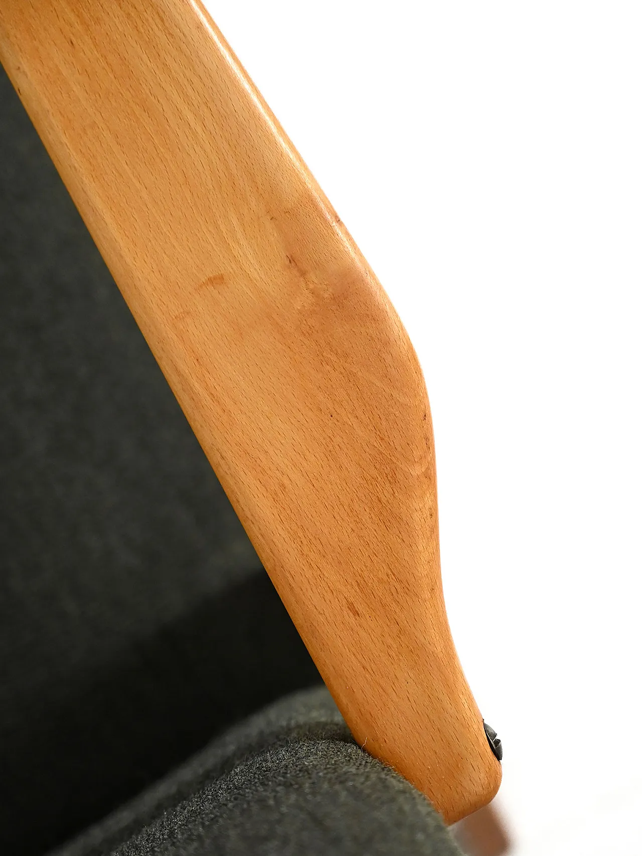 Coppia di Poltrone scandinave in faggio grigia, anni '50 6