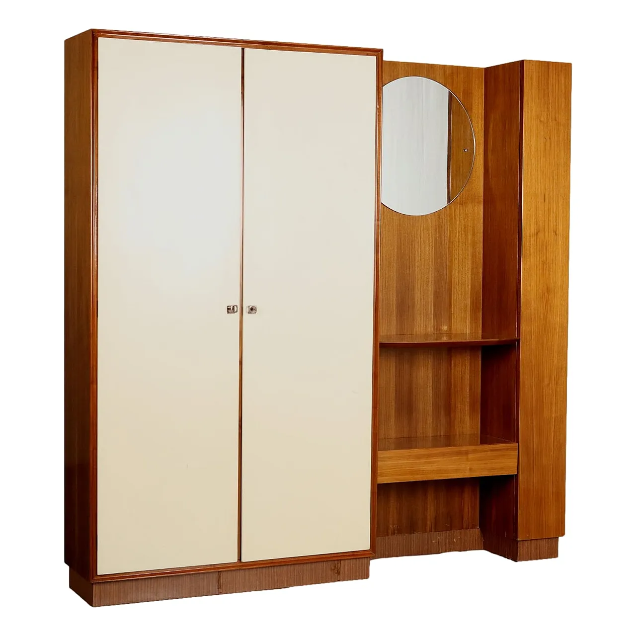 Entrance cabinet with clothes rack in wood & polyester, 1960s 1
