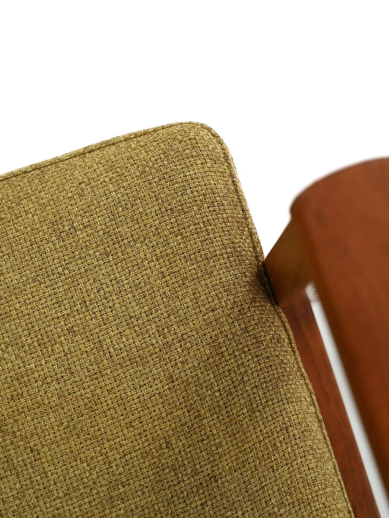 Coppia di poltrone danesi in teak con tappezzeria verde 14