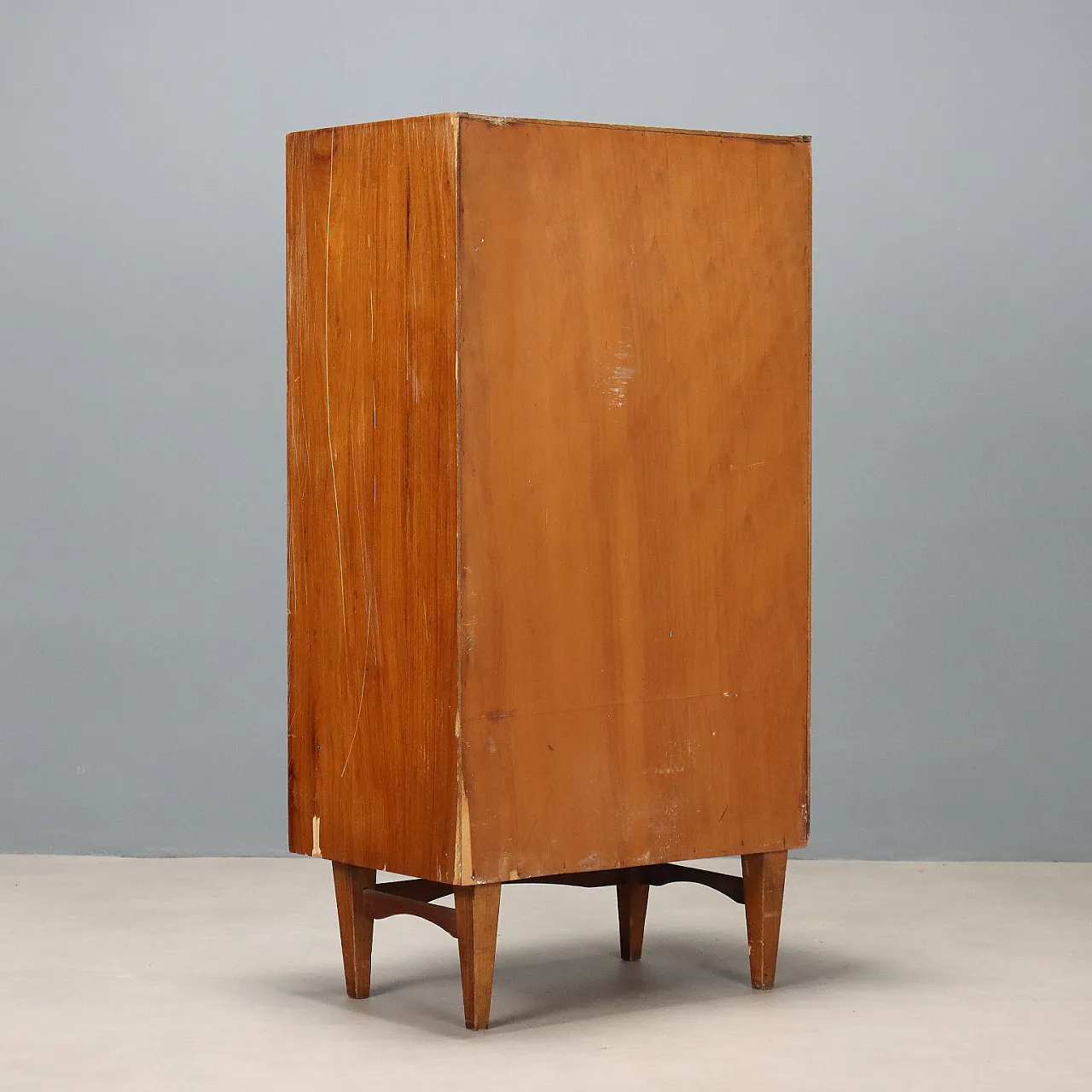 Cassettiera in impiallacciatura di noce, '900 8