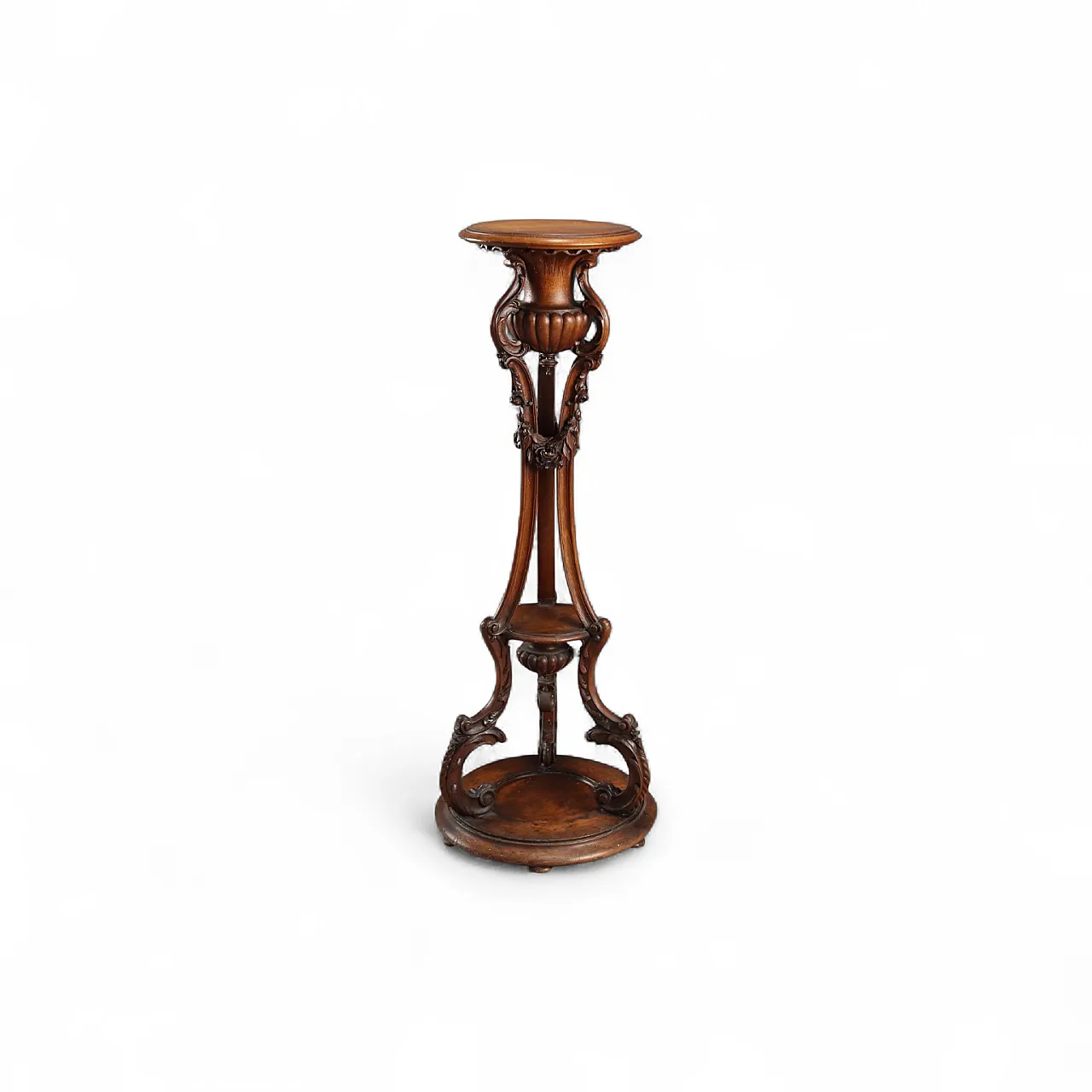 Walnut vase stand, late 19th century 11