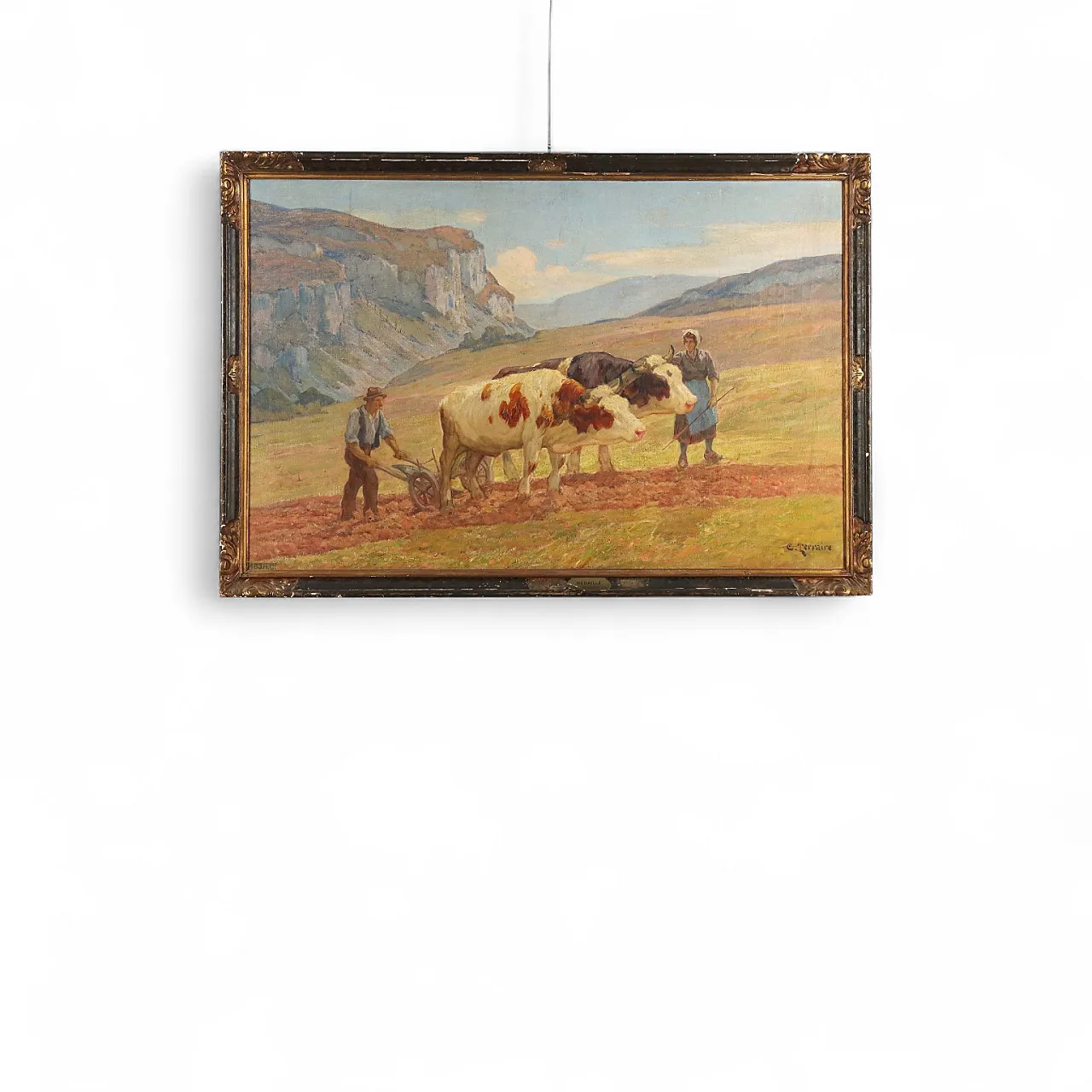 La bourage en Bugey, olio su tela, '900 11