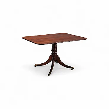 Tavolo in mogano con rotelle in metallo, '900