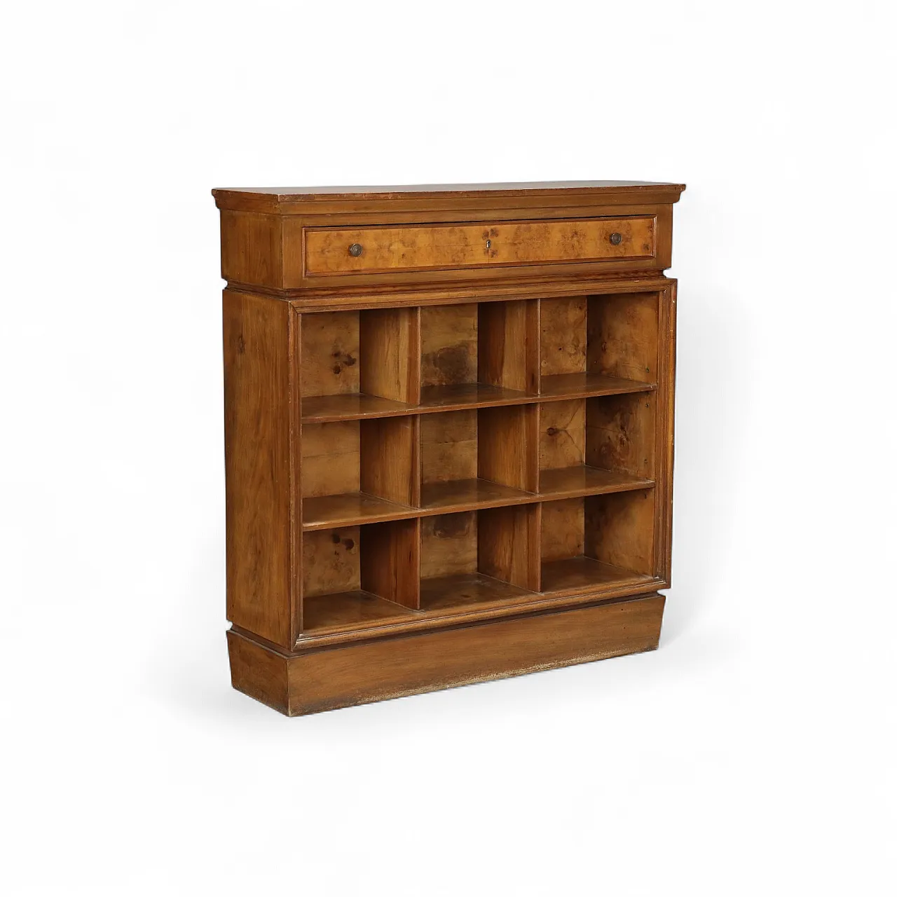 Art Deco walnut and bronze bookcase, 20th century 10