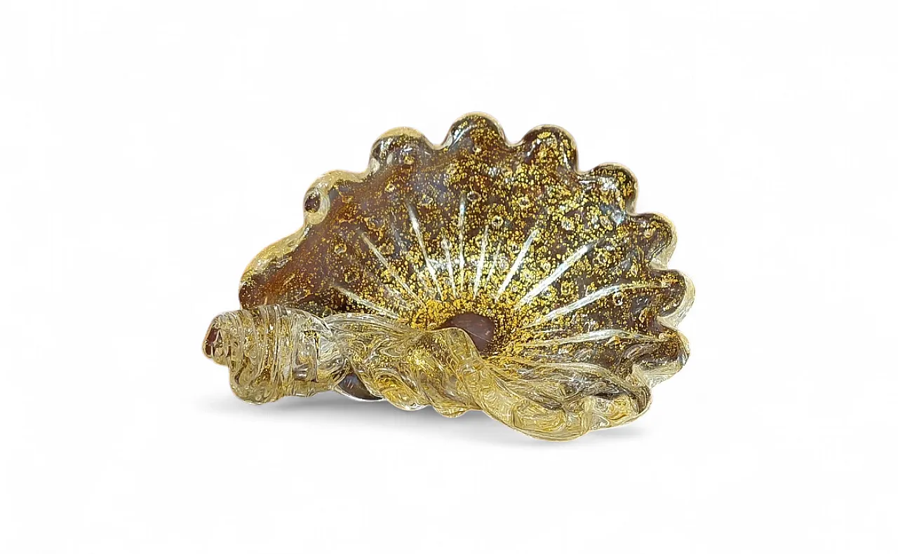 Murano glass bowl with gold flakes, 1960s 9