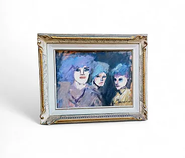 Mino Maccari, olio su cartone, '900