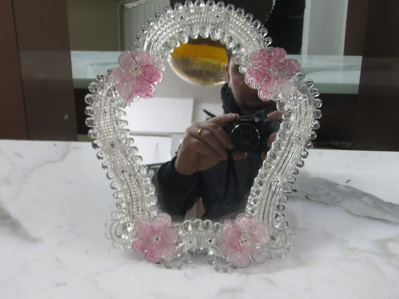 Specchio in vetro di Murano, anni '80 2