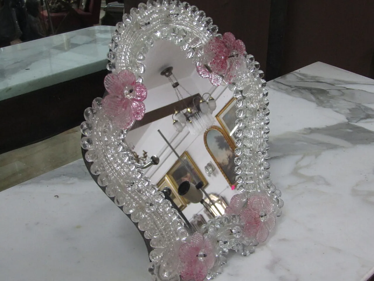 Specchio in vetro di Murano, anni '80 3