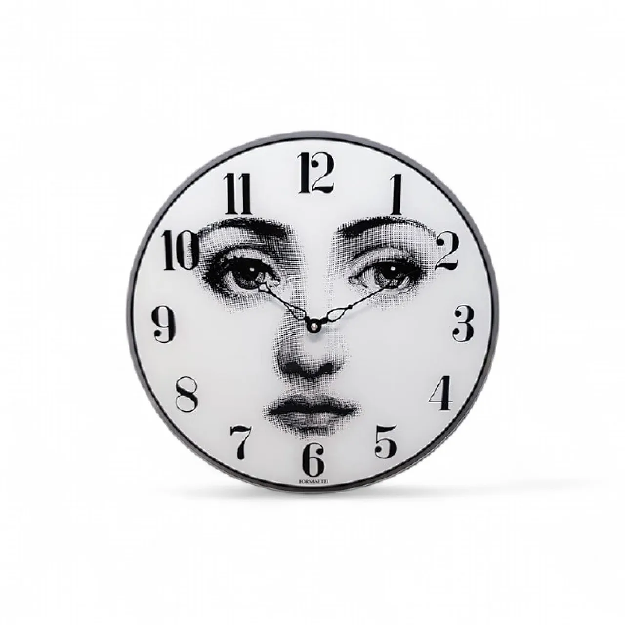 Wall clock in glass by Fornasetti, 1990s 9