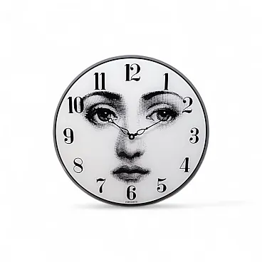 Wall clock in glass by Fornasetti, 1990s