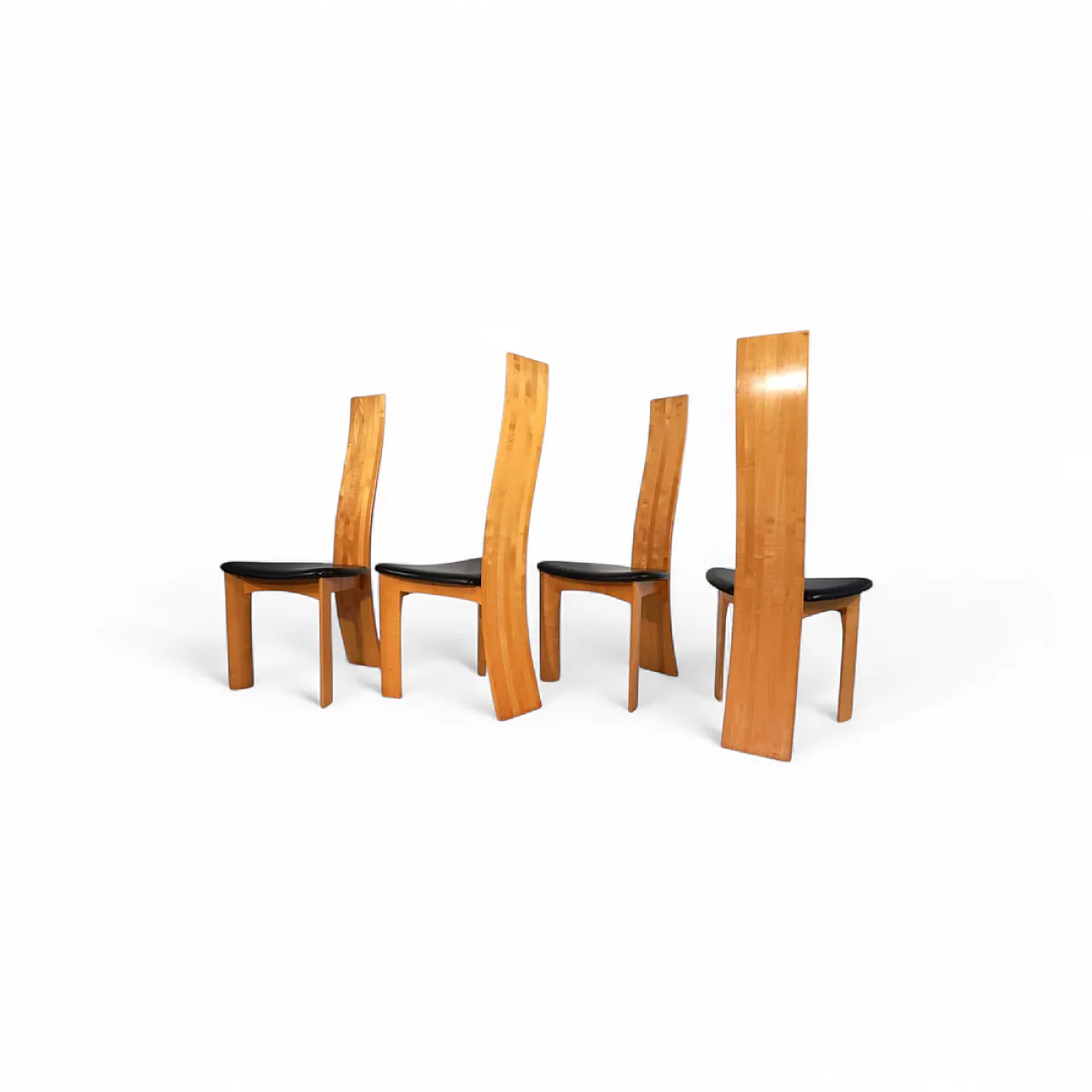 4 Iris dining chairs by Bob van den Berghe, 1980s 9