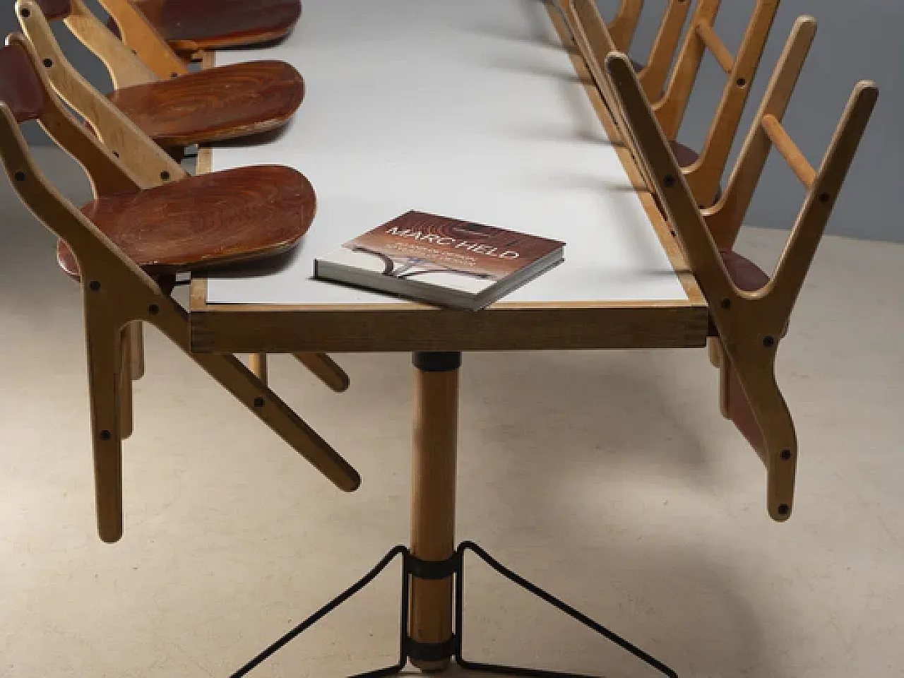 Conference table with 6 chairs, Marc Held, 1970s 2