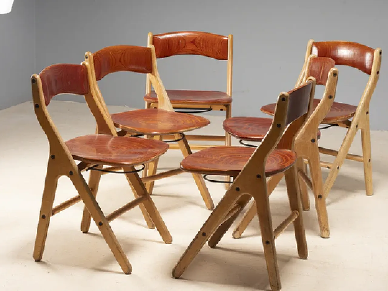 Conference table with 6 chairs, Marc Held, 1970s 5