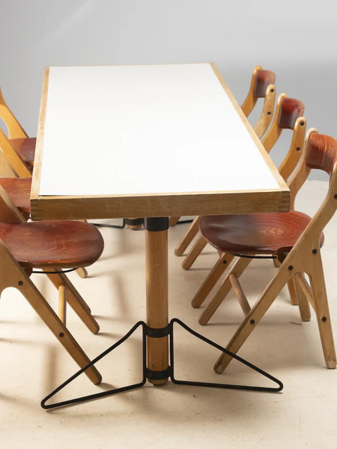 Conference table with 6 chairs, Marc Held, 1970s 11