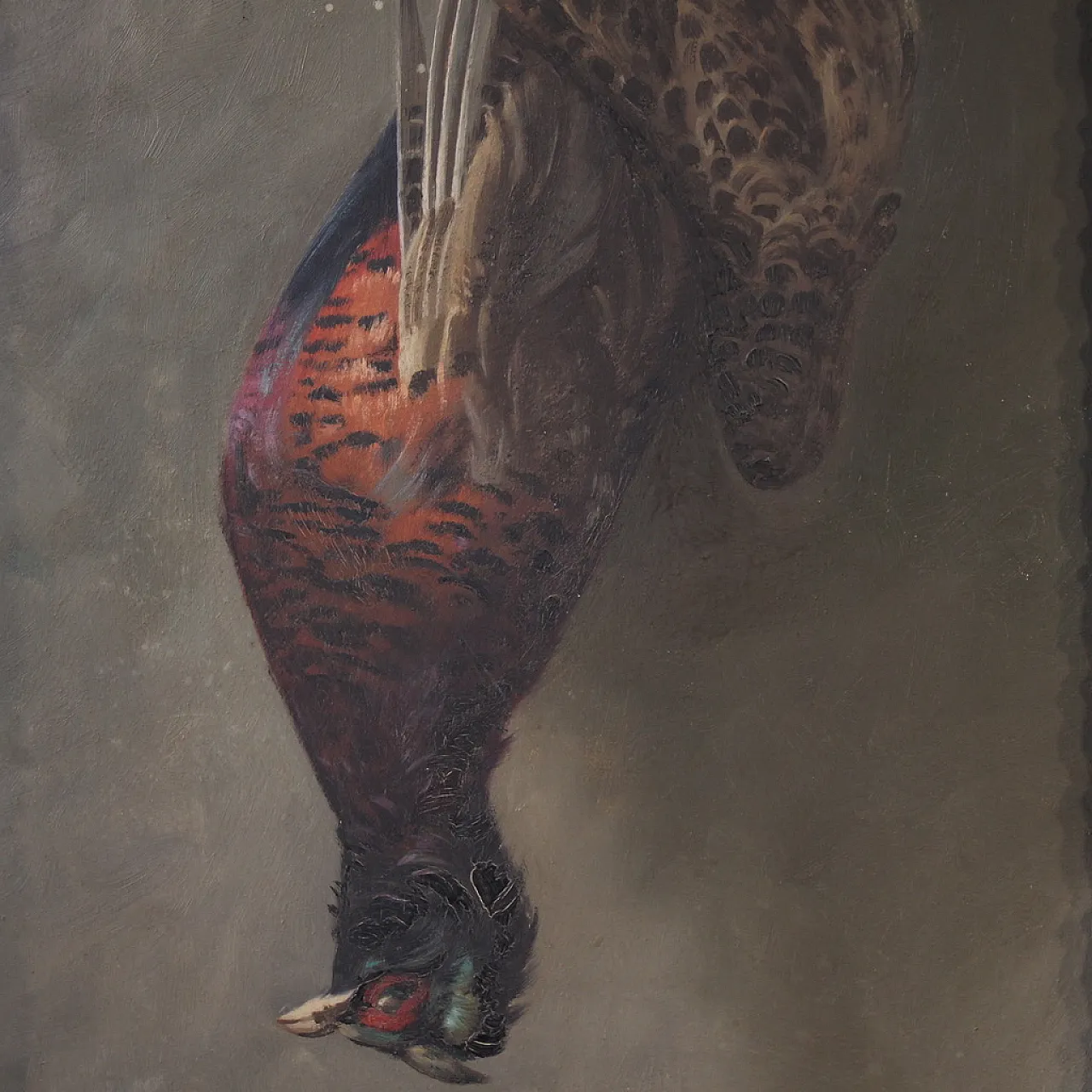 Dipinto firmato natura morta con cacciagione, '900 4