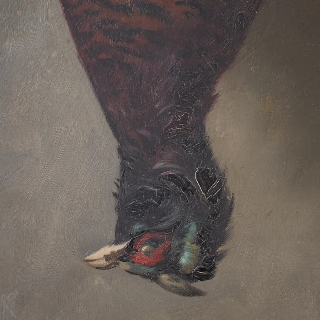 Dipinto firmato natura morta con cacciagione, '900 11