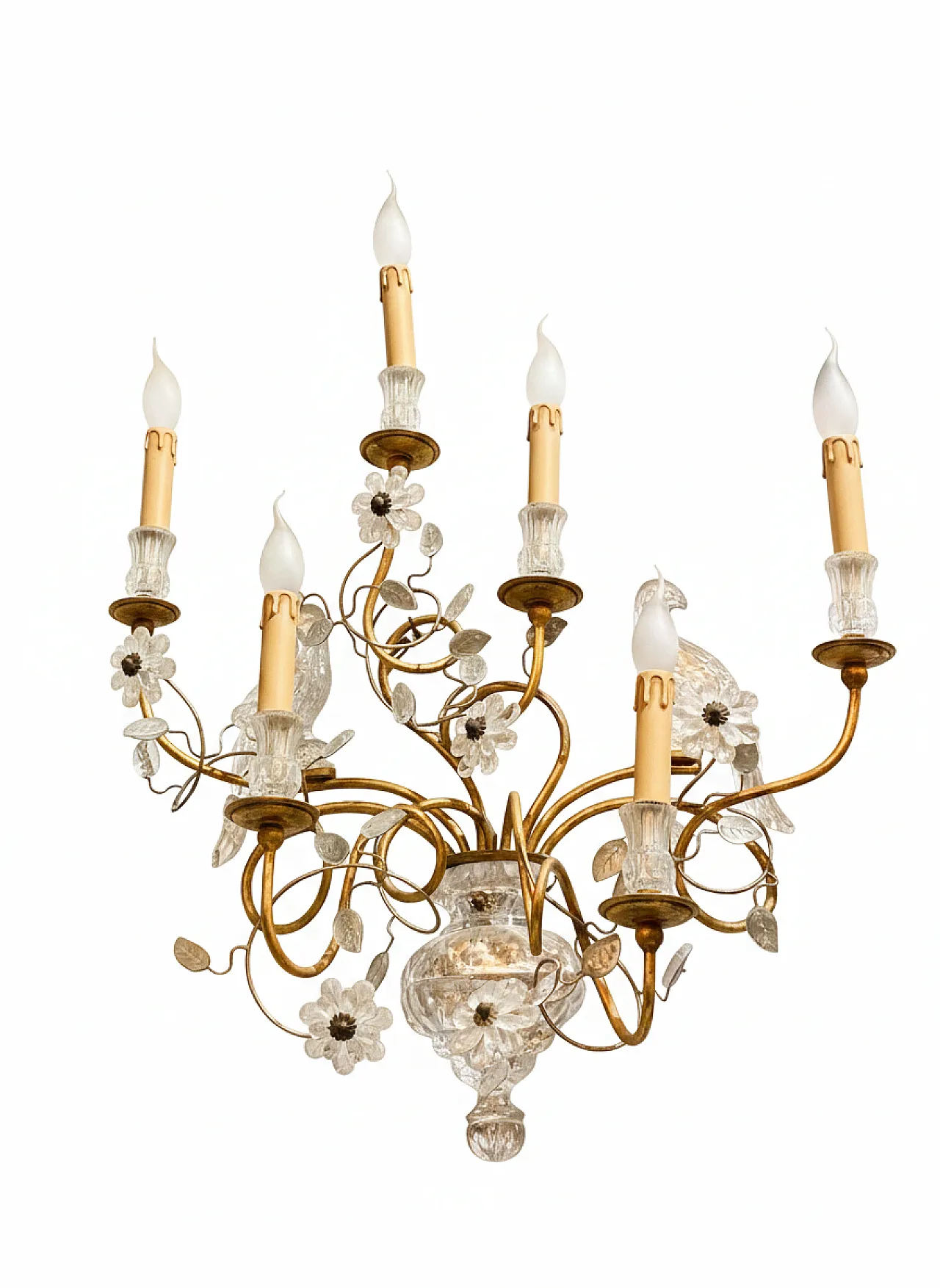 Maison Bagues chandelier applique with crystals, 30s 1