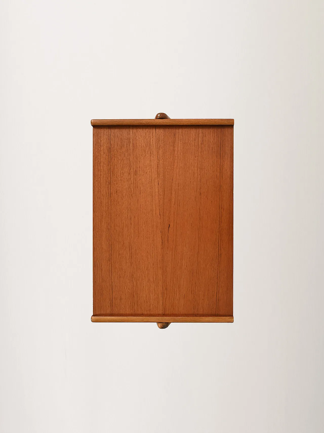 Comodino scandinavo anni 50 in teak con paglia di Vienna 12