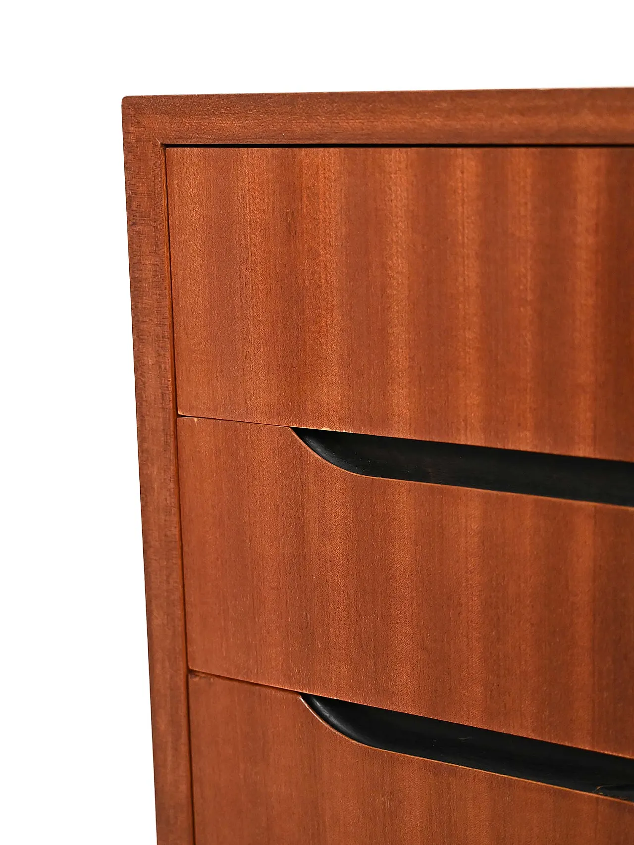 Piccola cassettiera scandinava in mogano anni 50 7