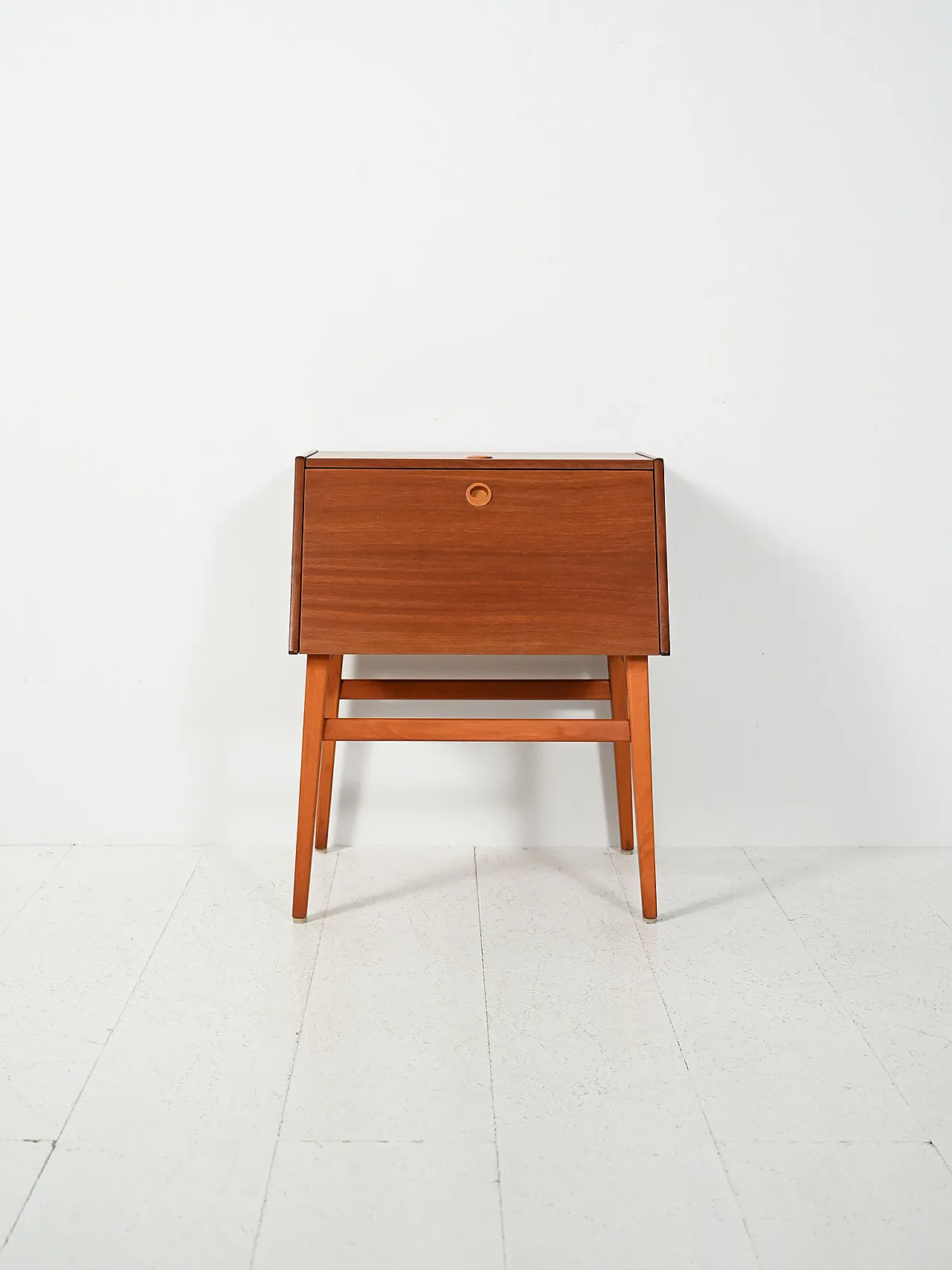 Vintage Swedish mahogany cutlery cabinet 2