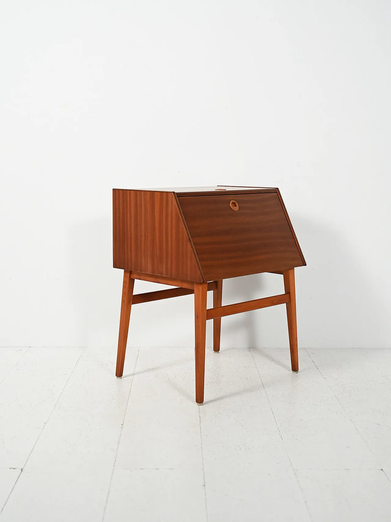 Vintage Swedish mahogany cutlery cabinet 5