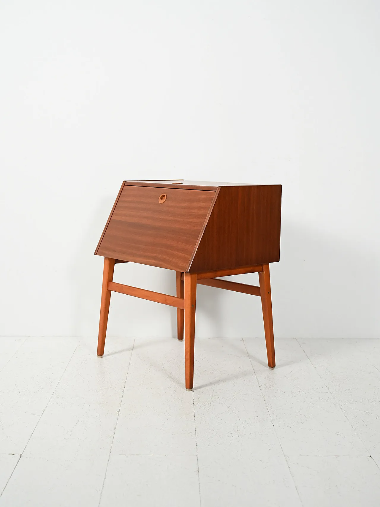 Vintage Swedish mahogany cutlery cabinet 6