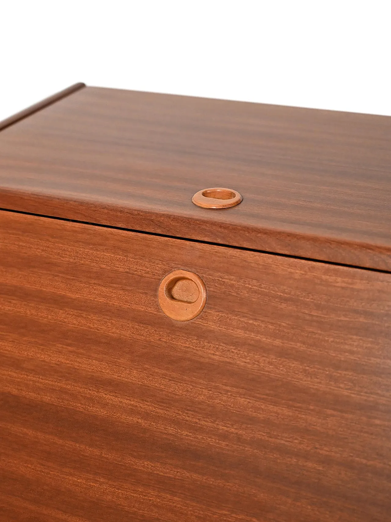 Vintage Swedish mahogany cutlery cabinet 8