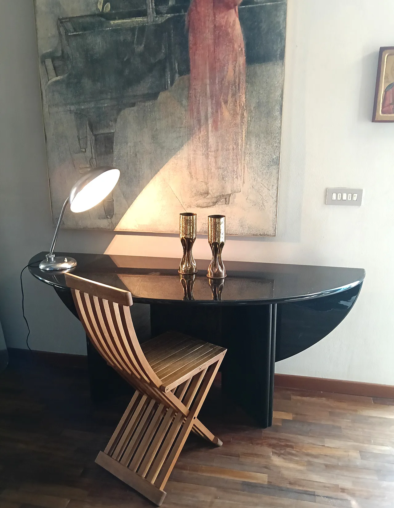 Pair of brass candlesticks, 1916 13