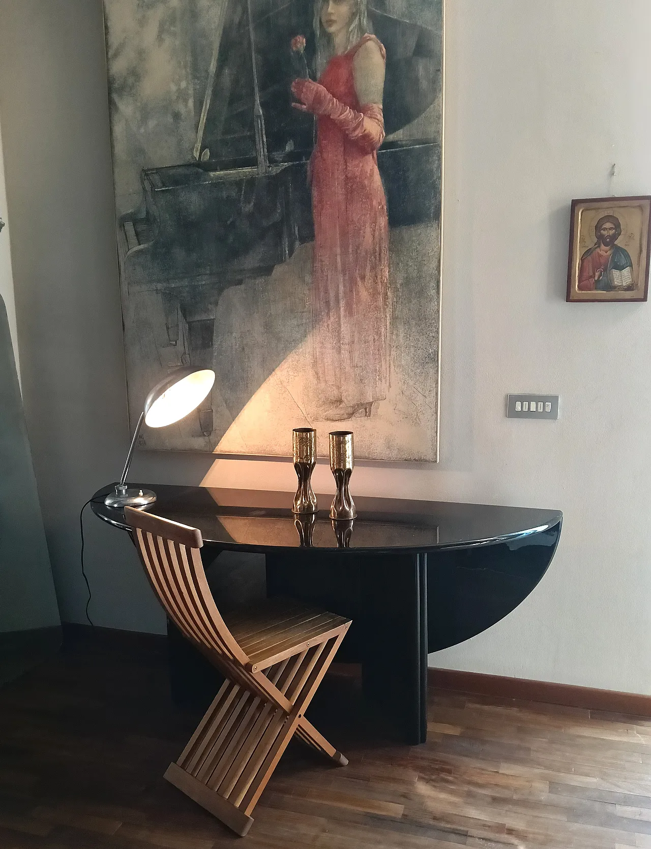 Pair of brass candlesticks, 1916 14