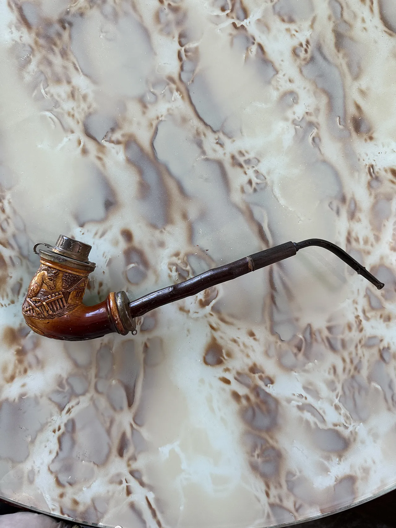 Pipe in wood and cherry stem, 1810 1