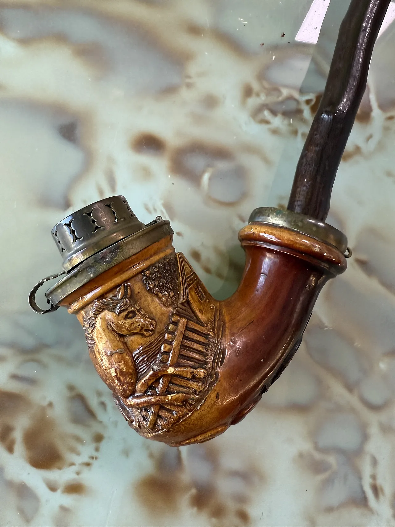 Pipe in wood and cherry stem, 1810 7