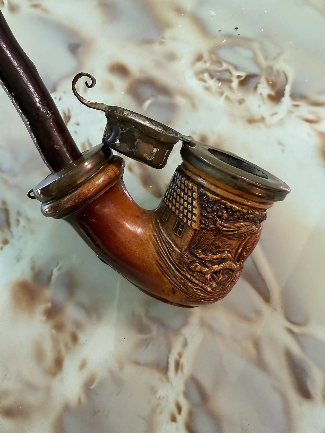 Pipe in wood and cherry stem, 1810 10