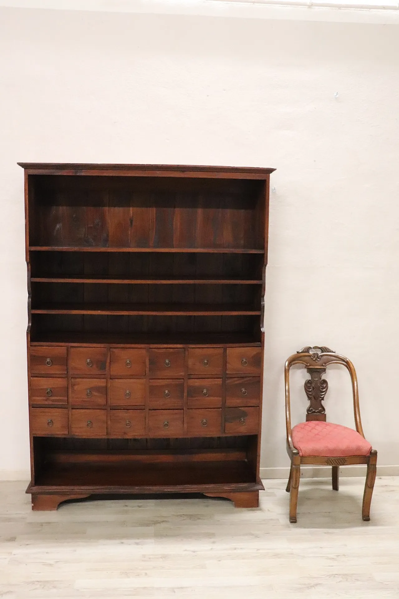 Walnut bookcase, 1990s 2
