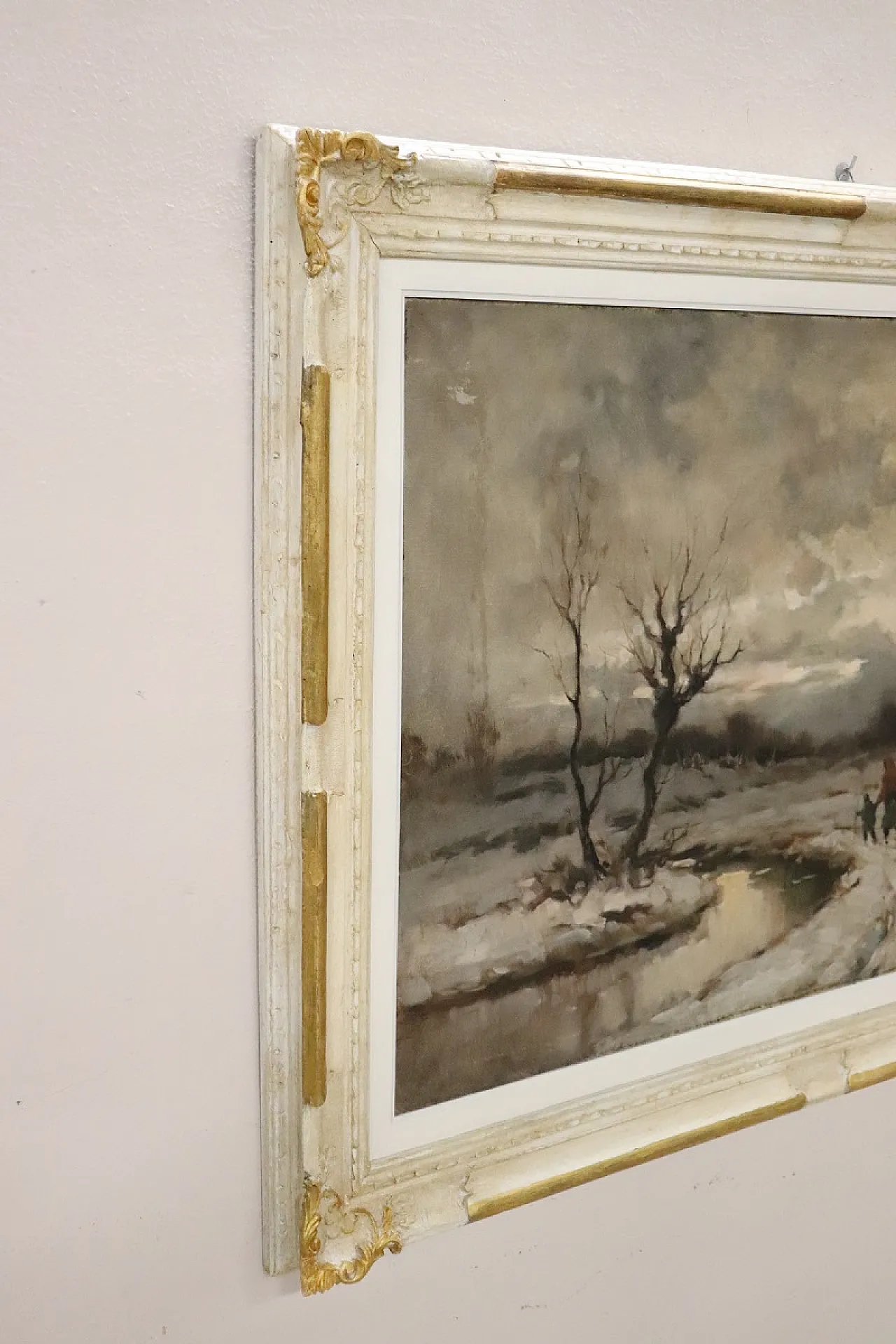 Paesaggio invernale, olio su tela firma Karpoff, '900 8