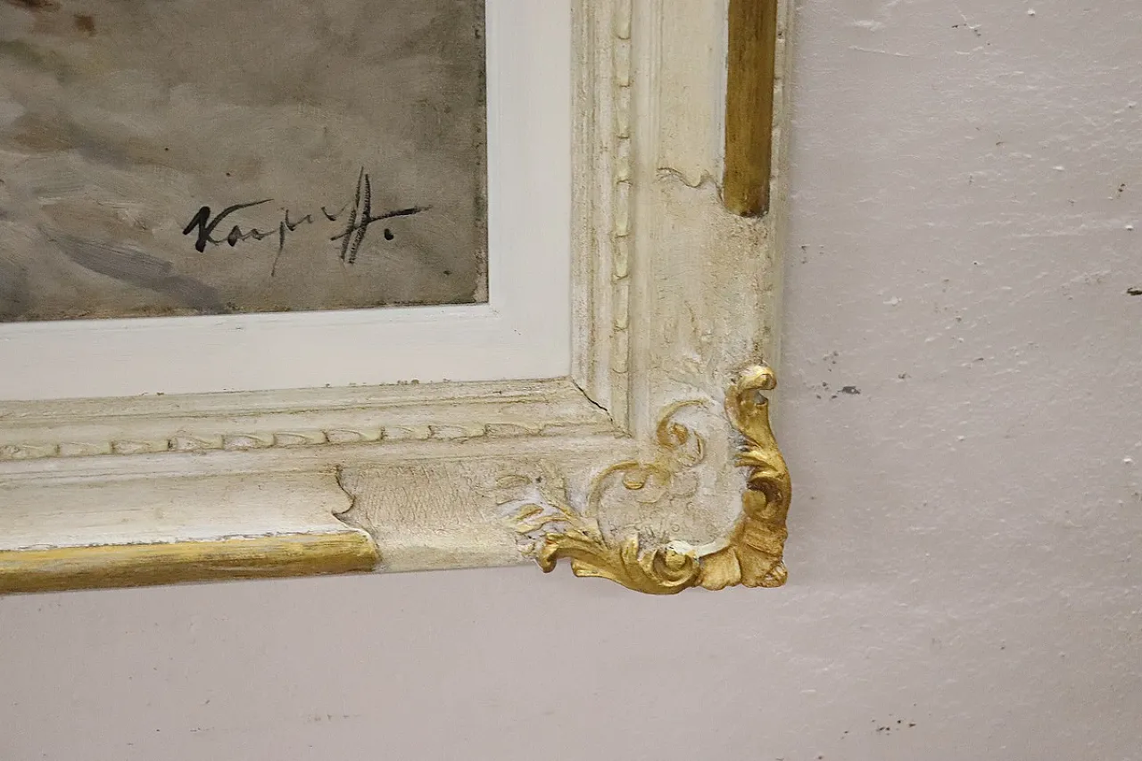 Paesaggio invernale, olio su tela firma Karpoff, '900 10