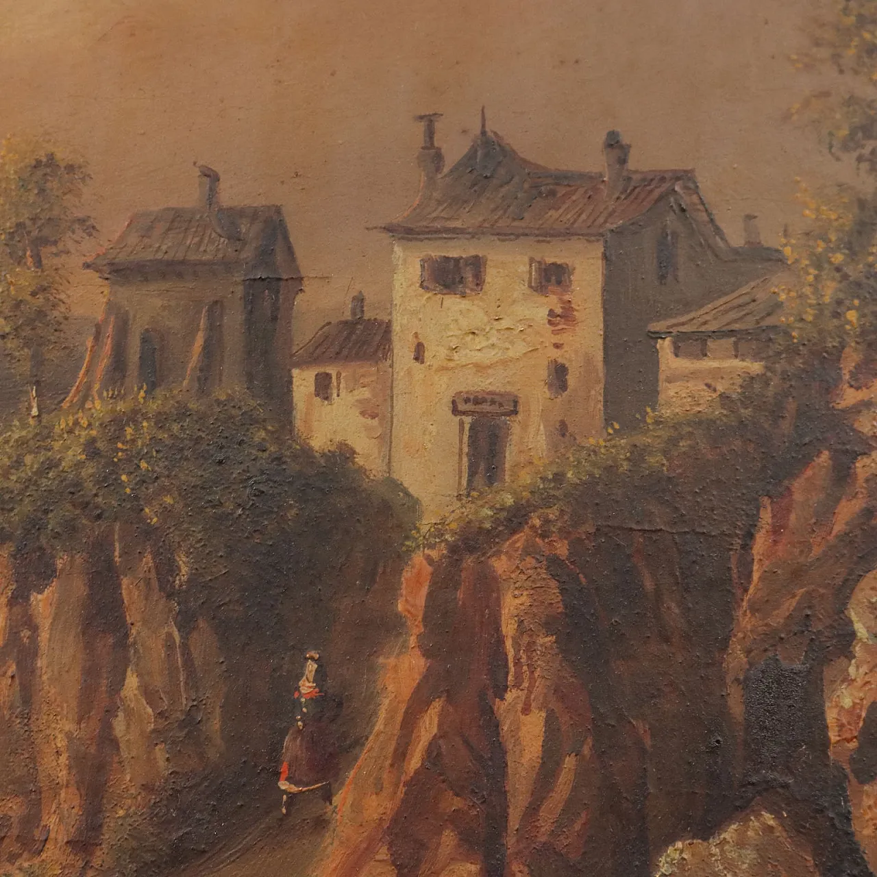 Dipinto olio su tavola con cornice, '800 6