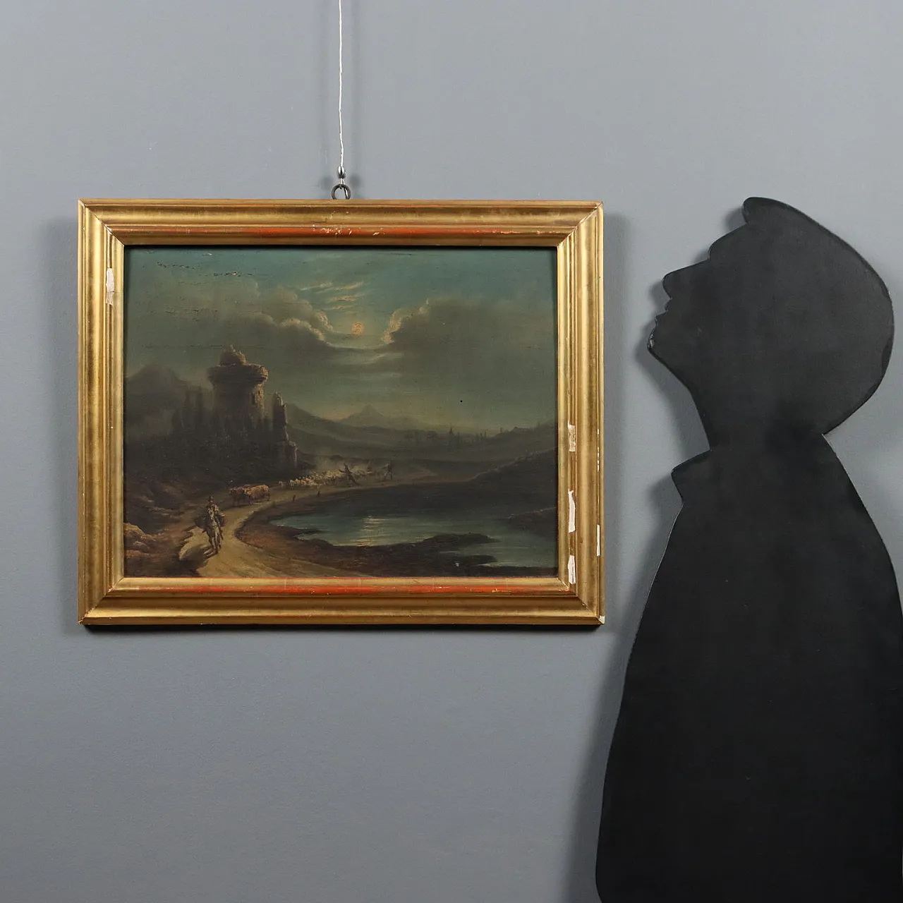 Paesaggio pianeggiante, olio su tavola, '800 2