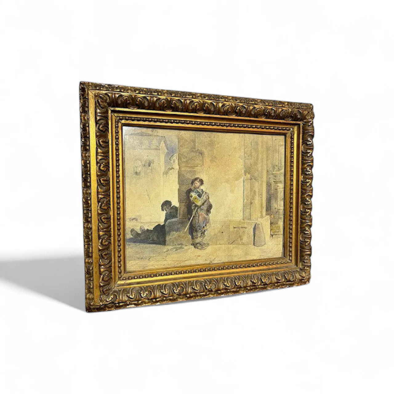 Dipinto acquarello firmato, '800 16