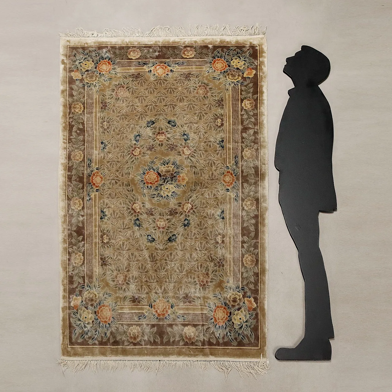 Tappeto Pechino in seta, nodo finissimo, realizzato a mano, '900 2