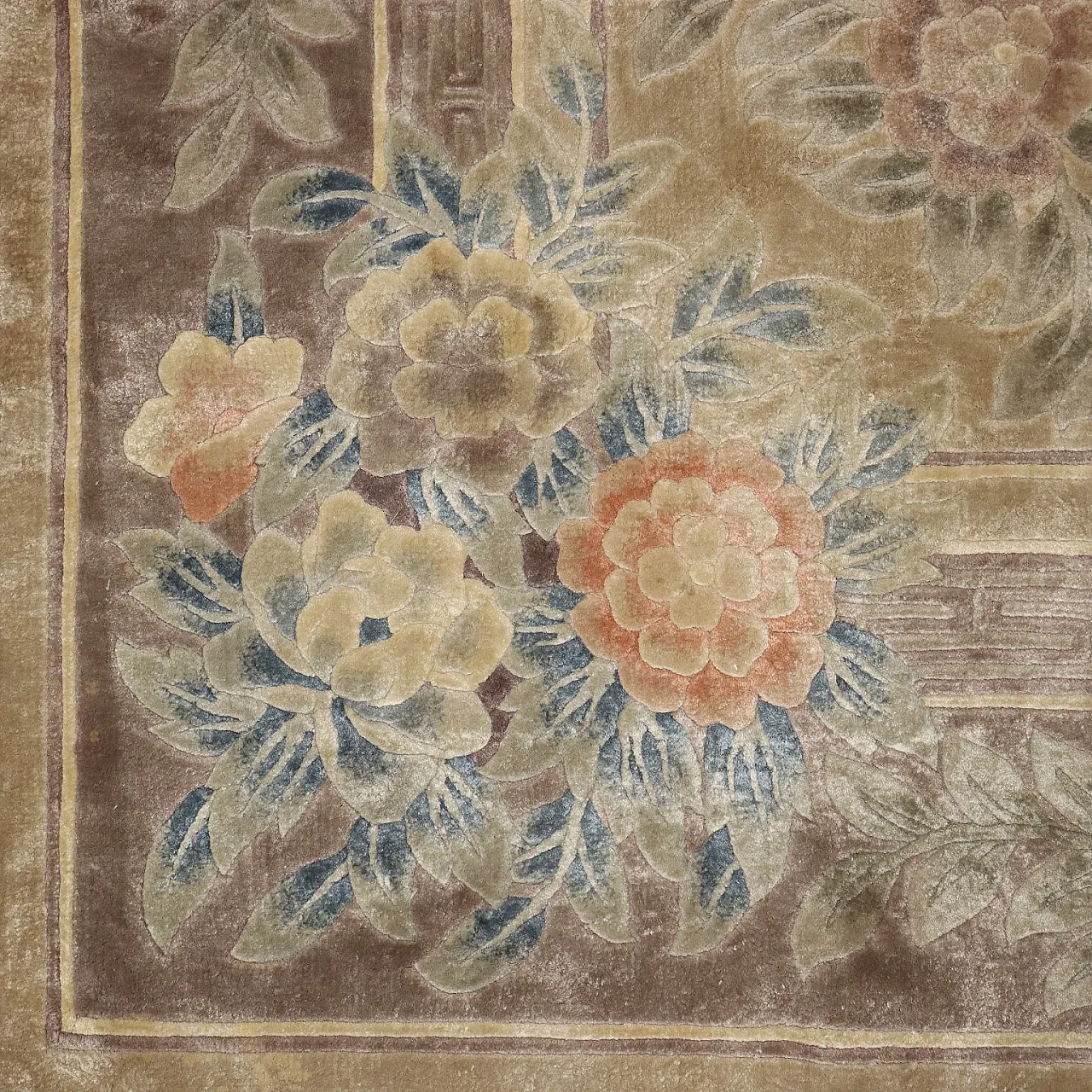 Tappeto Pechino in seta, nodo finissimo, realizzato a mano, '900 6