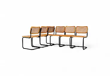 6 Sedie da pranzo stile B32 di Marcel Breuer, anni '90