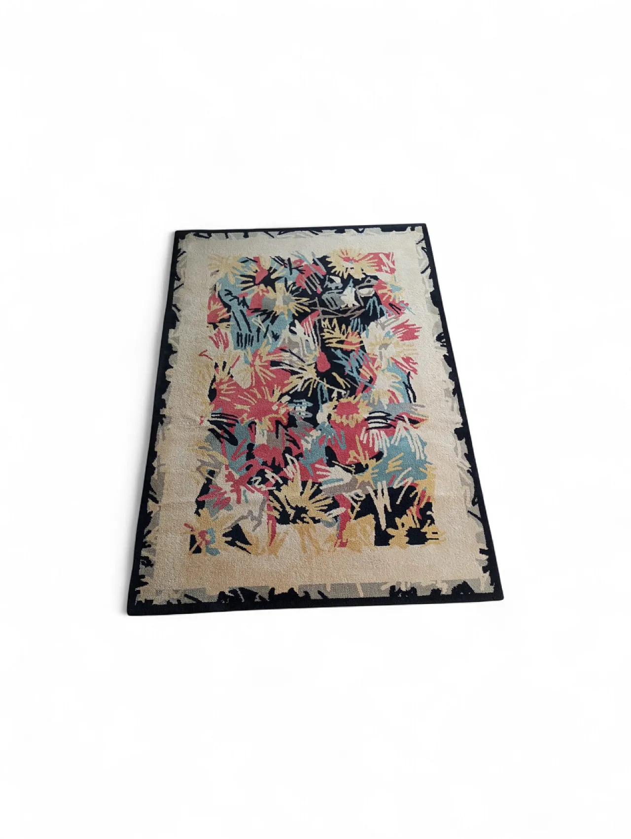 Tappeto disegno Gianni Vigone in lana, Italia anni ‘80 13