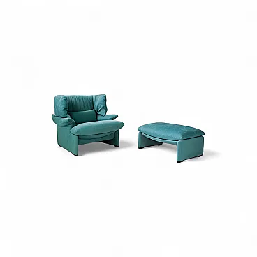 Portovenere armhair with ottoman by Cassina, 90s