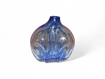 Murano vase by Toni Zuccheri blu, 70s