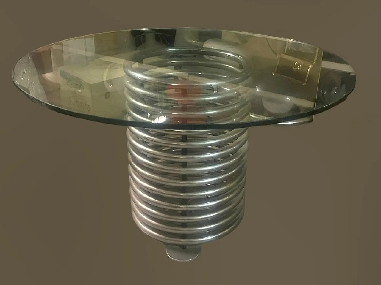 Mid-Century chrome crystal dining table, Italy, 1970s 1