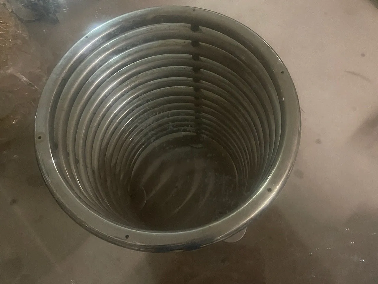 Mid-Century chrome crystal dining table, Italy, 1970s 5