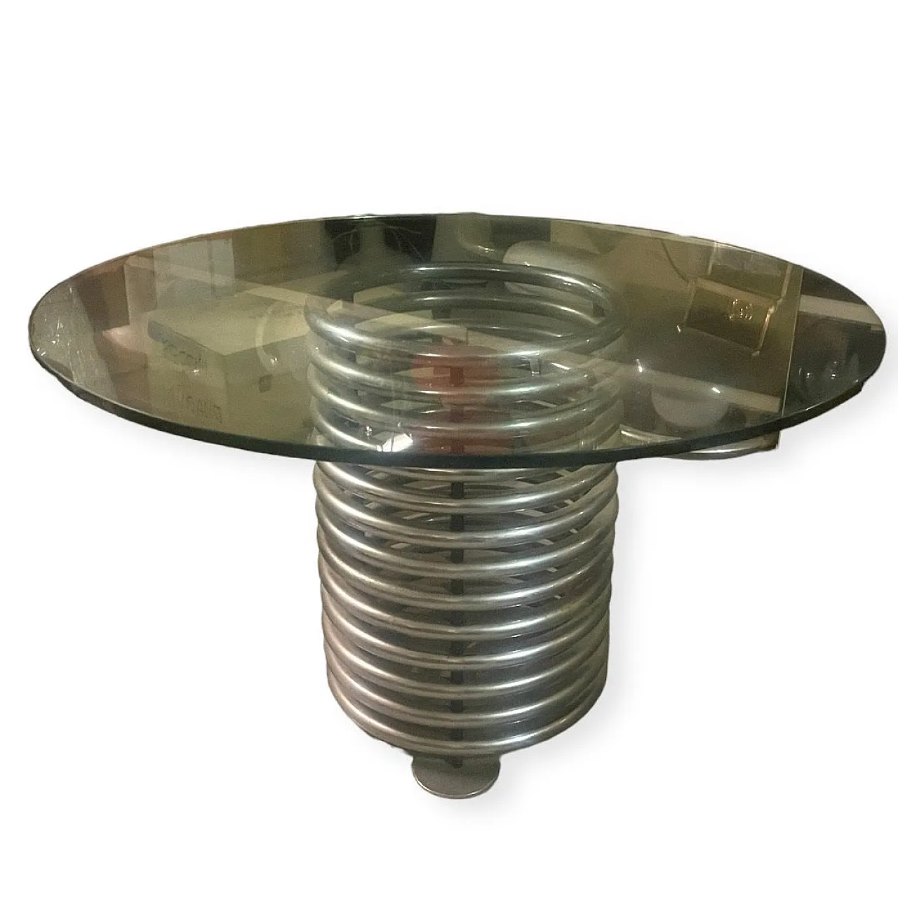 Mid-Century chrome crystal dining table, Italy, 1970s 6