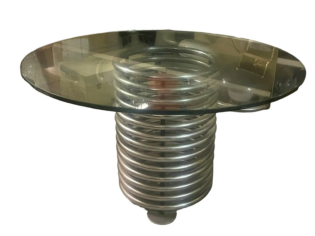 Mid-Century chrome crystal dining table, Italy, 1970s 7