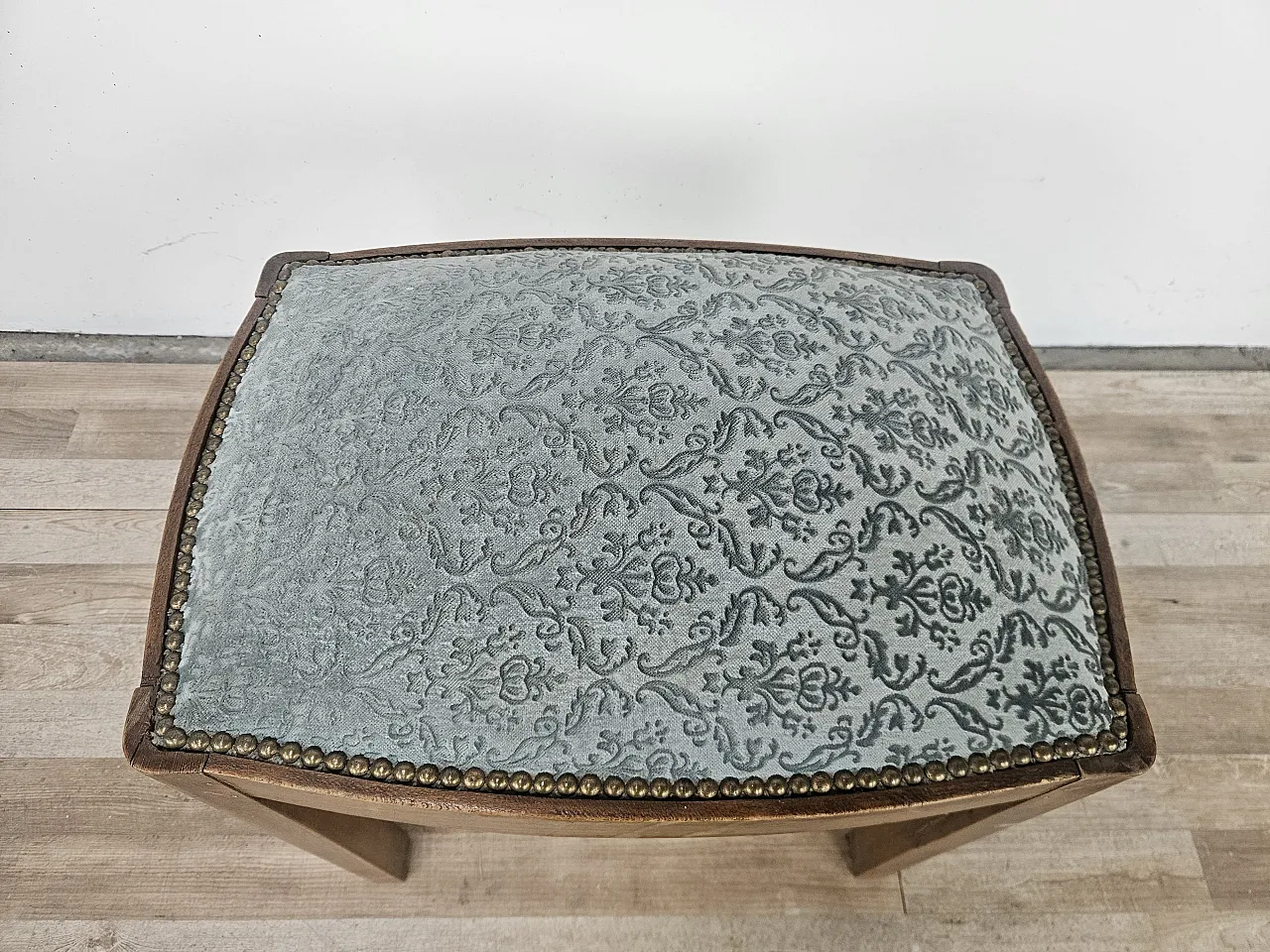 Art Deco pair of chairs with stool, 40s 10