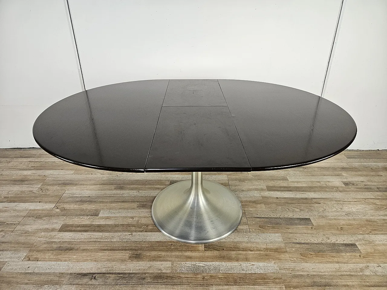 Extendable table in chromed metal, 70s 7